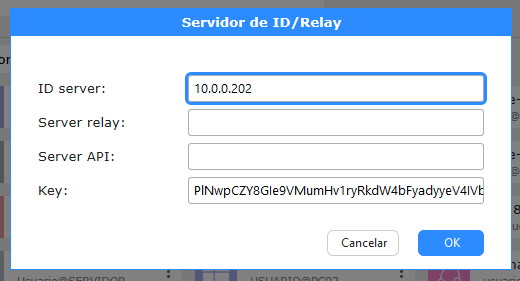 RustDesk parámetros